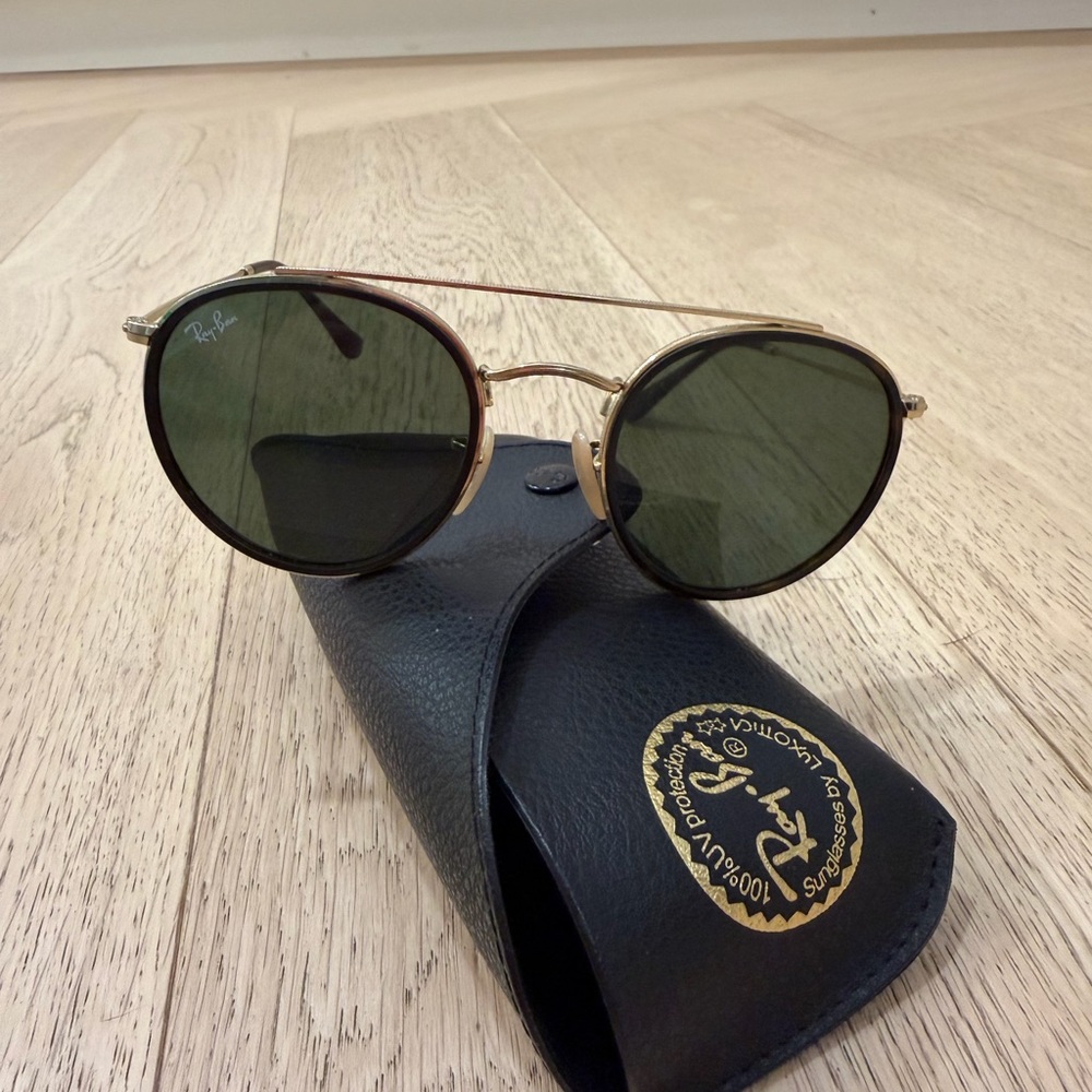 Ray-Ban Double Bridge Gold/Black RB3647 🖤